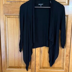 About A Girl Black Draped Shrug